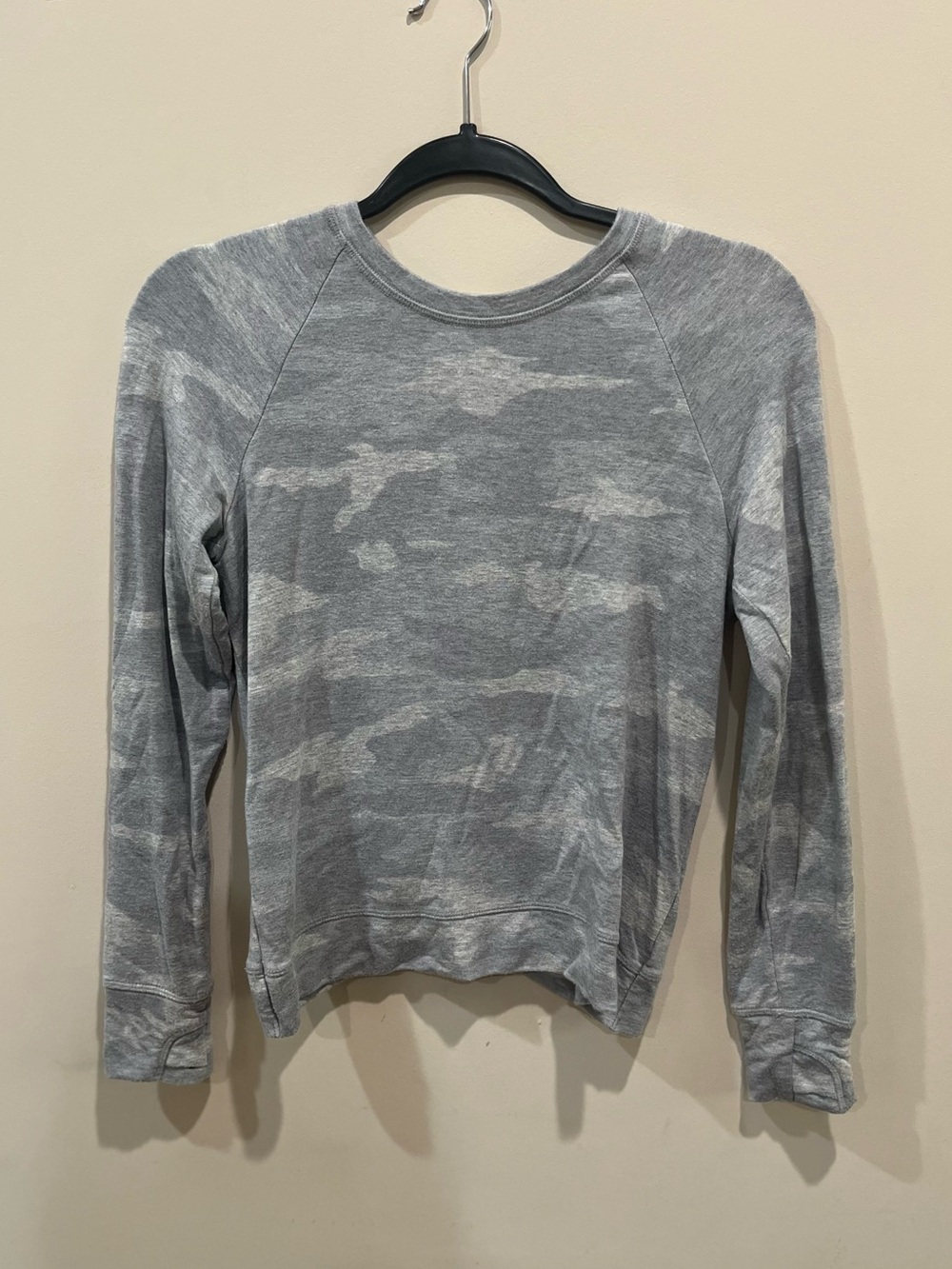 Athleta Girl Gray Camo Sweater Size 12